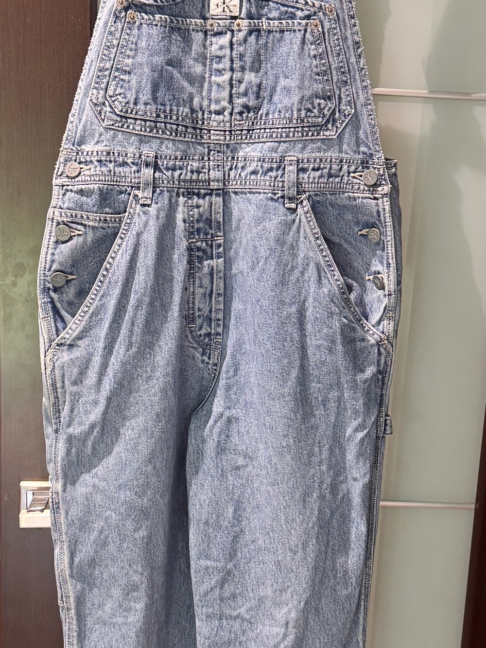 Vintage Calvin Klein Y2K Jeans 90s Denim Carpenter Overalls Size Small – BJDG993